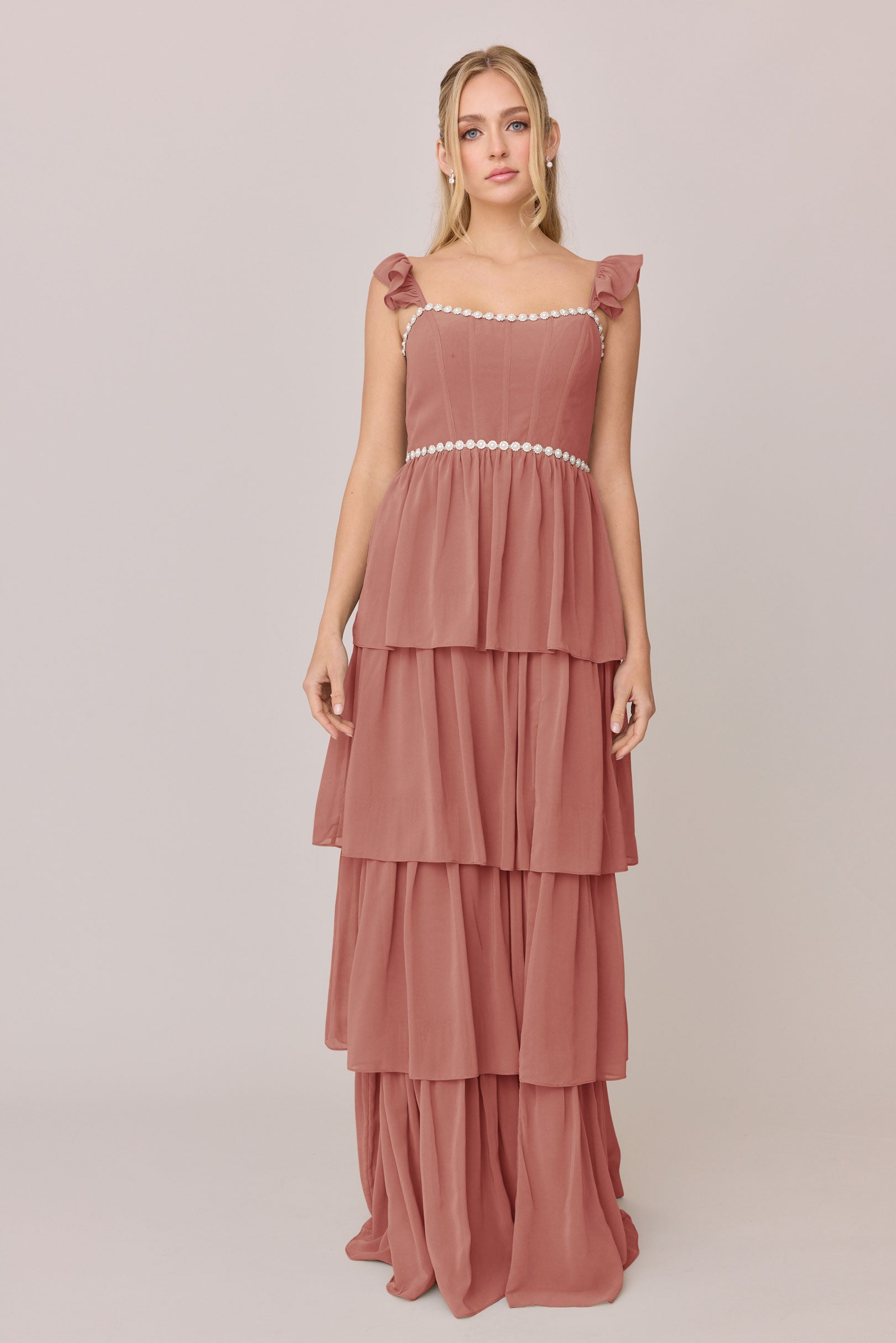 Poppy Luxe Chiffon Dress | Made to Order Desert Rose