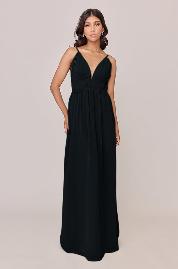 Alma Chiffon Dress | Black