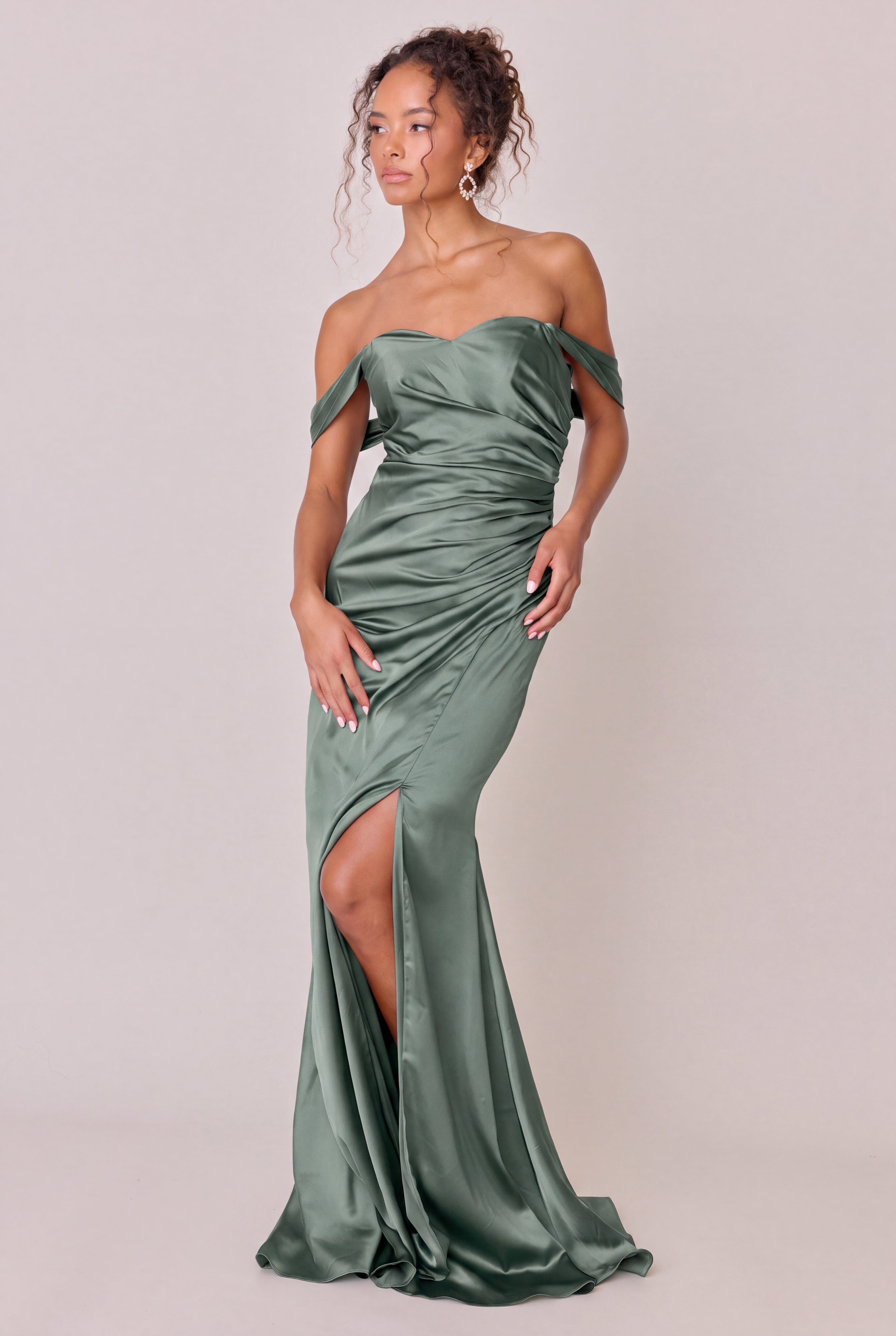 Ariel Convertible Satin Dress
