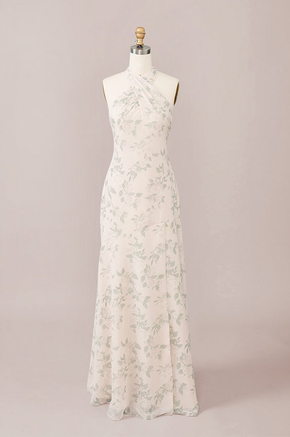 Athena Chiffon Floral Print Dress