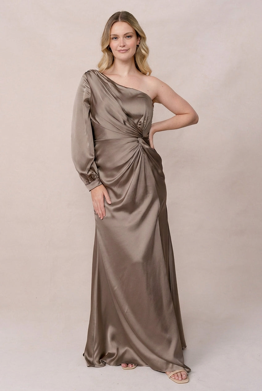 Aurora Satin Dress | Made To Order Truffle Aurora Satin Dress | Made To Order Truffle