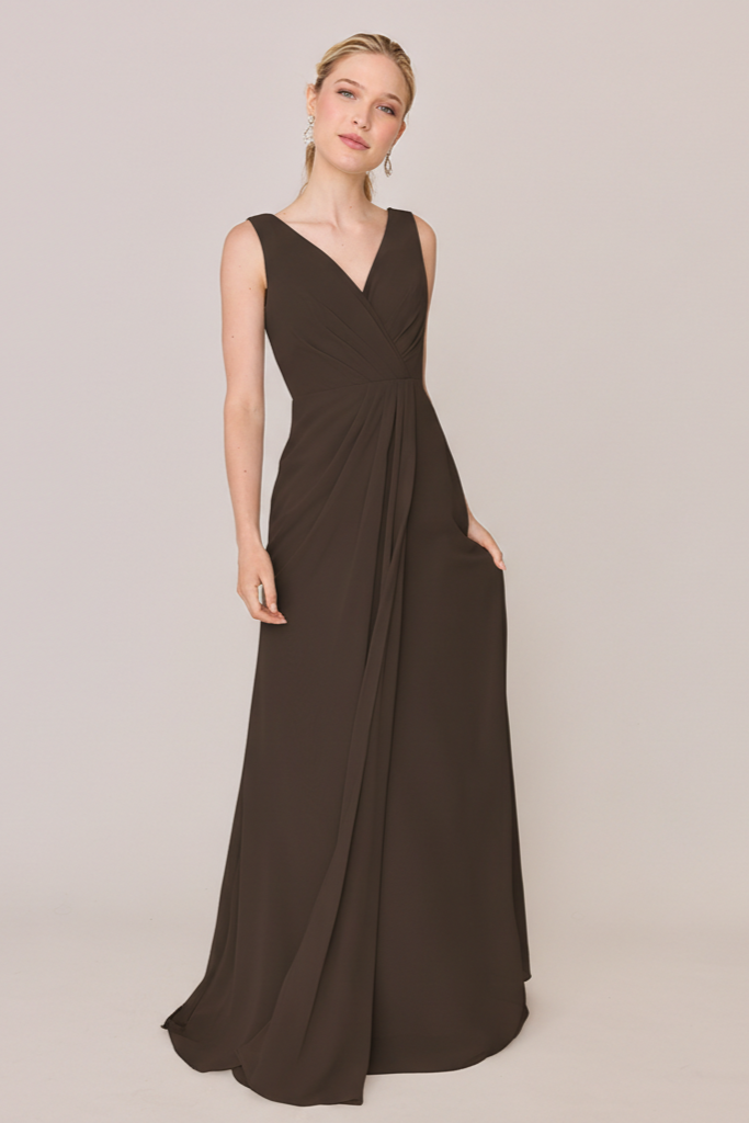 blair brown dress Chiffon Aquaventurewhitetip