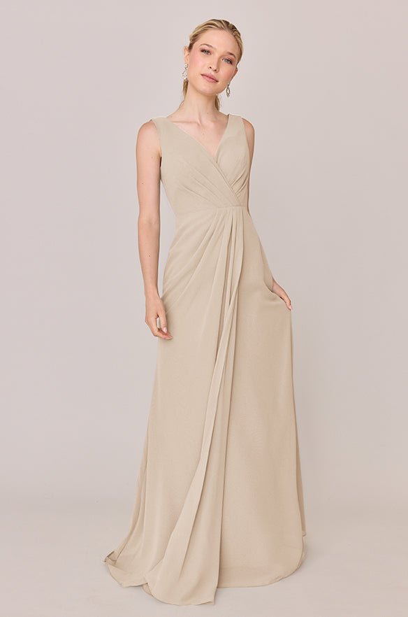 sachin and babi light blue dress Carolina Off Shoulder Maxi Dress - Brown