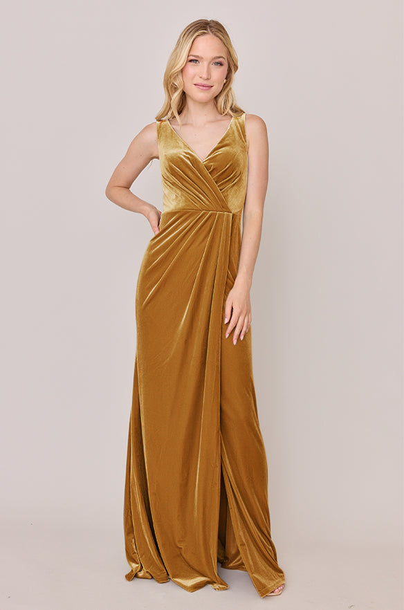 Blair Velvet Dress | Made To Order Mustard Blair Velvet Dress | Made To Order Mustard