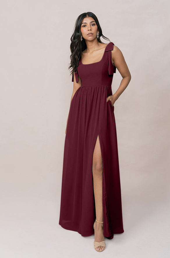white christmas dresses Bowie Chiffon Dress