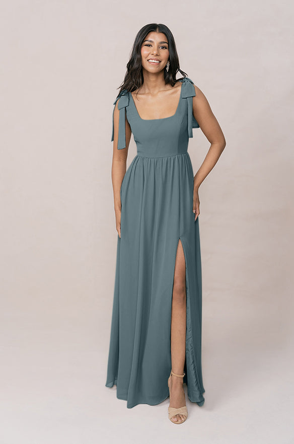 bowie chiffon dress Azazie Bowie