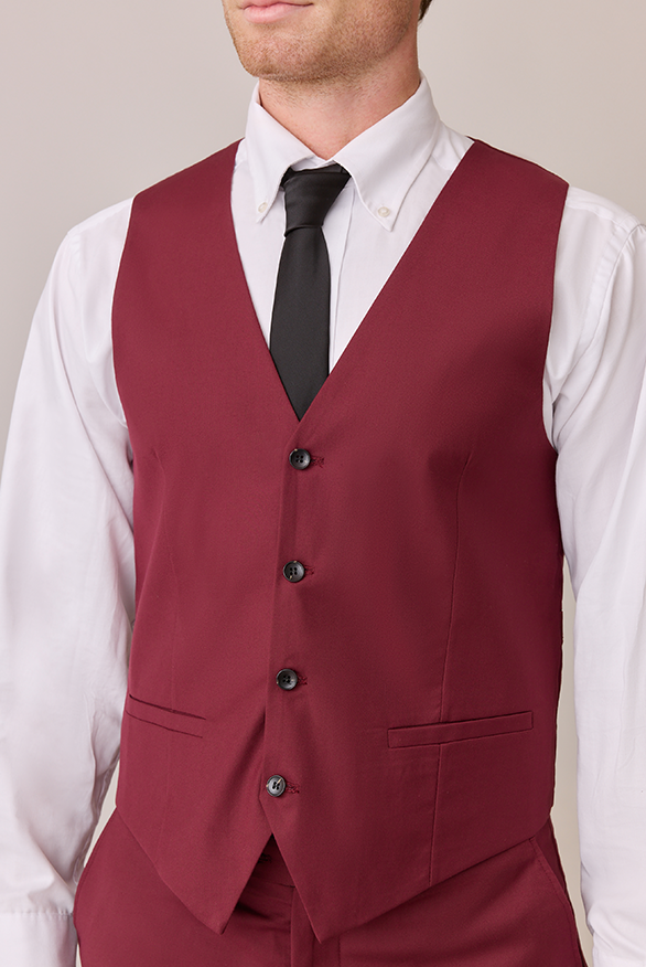 red dress shirt with black vest ISAIAH (Style #6711L)