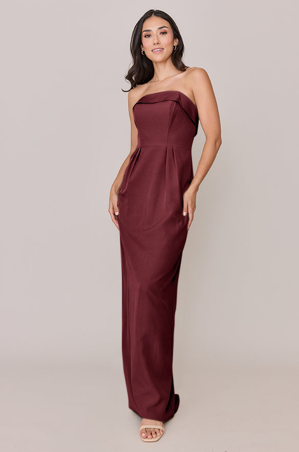open lace back dress Caroline Crepe Dress
