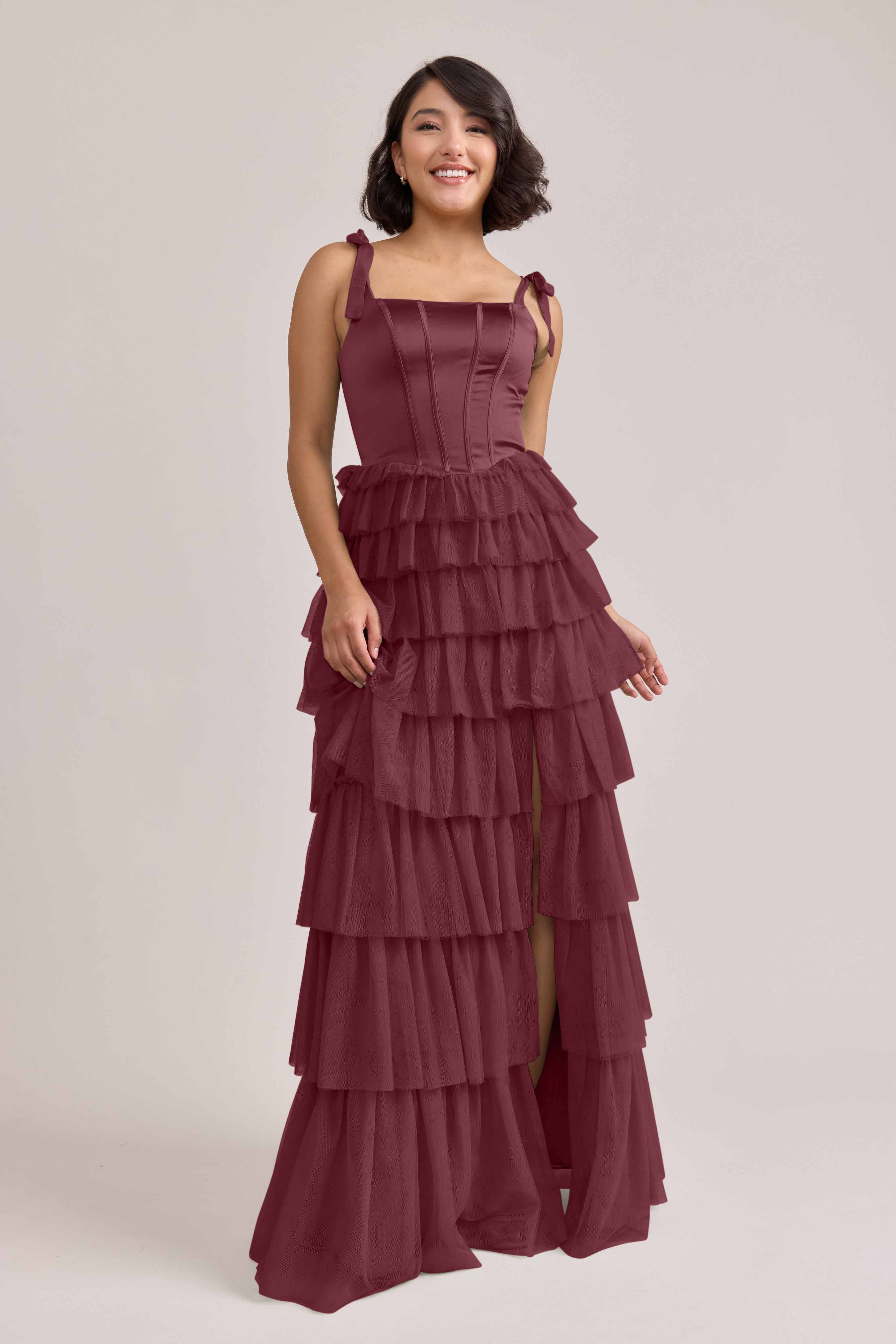 Charlotte Satin + Tulle Dress