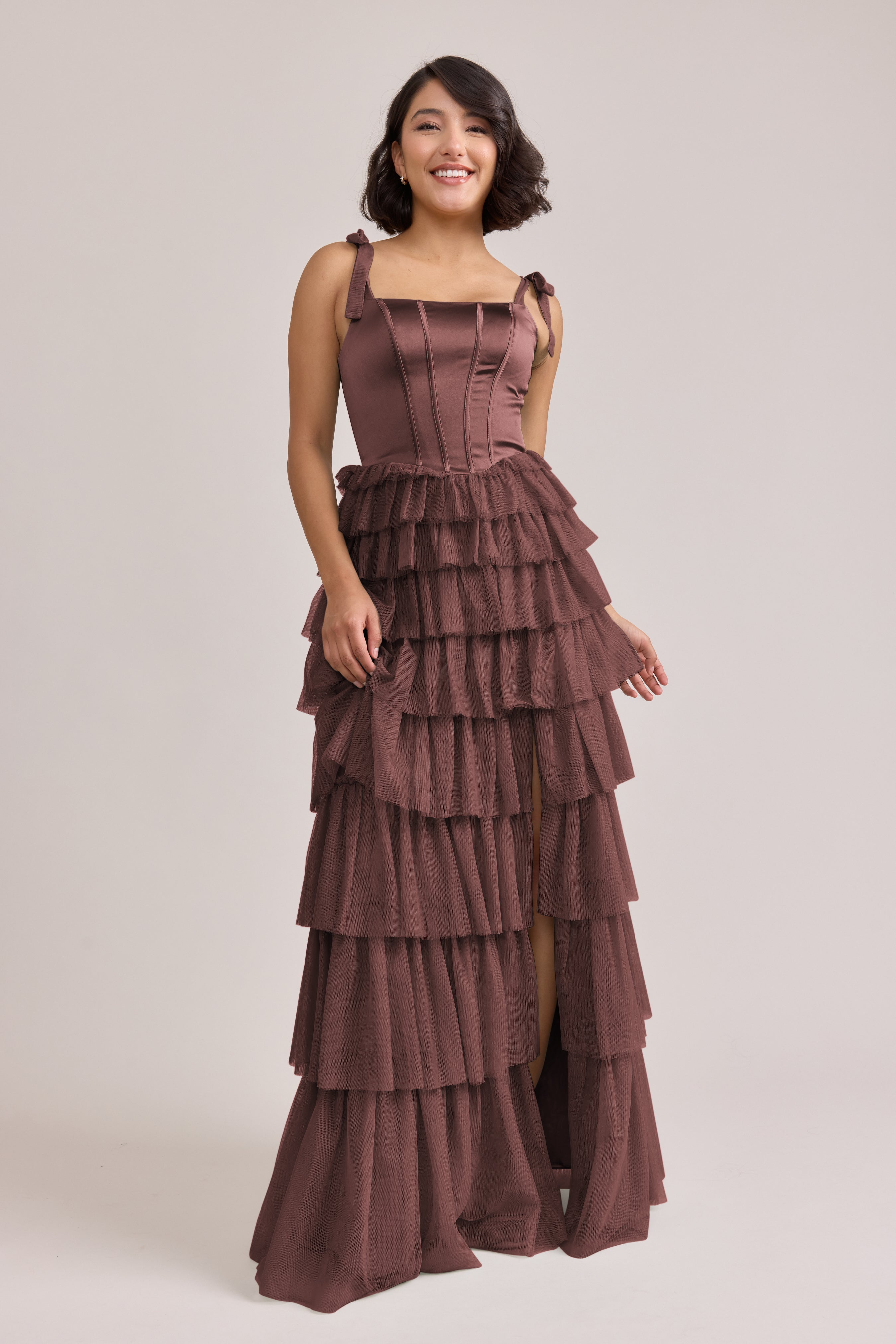 Charlotte Satin + Tulle Dress