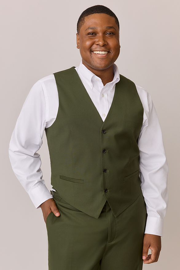 Deep Olive Vest - Main Image