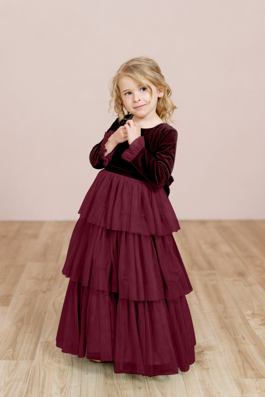 Kids Dottie Velvet + Tulle Dress