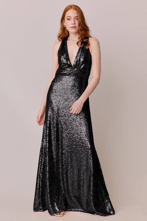 Dylan Sequin Dress | Made to Order Black