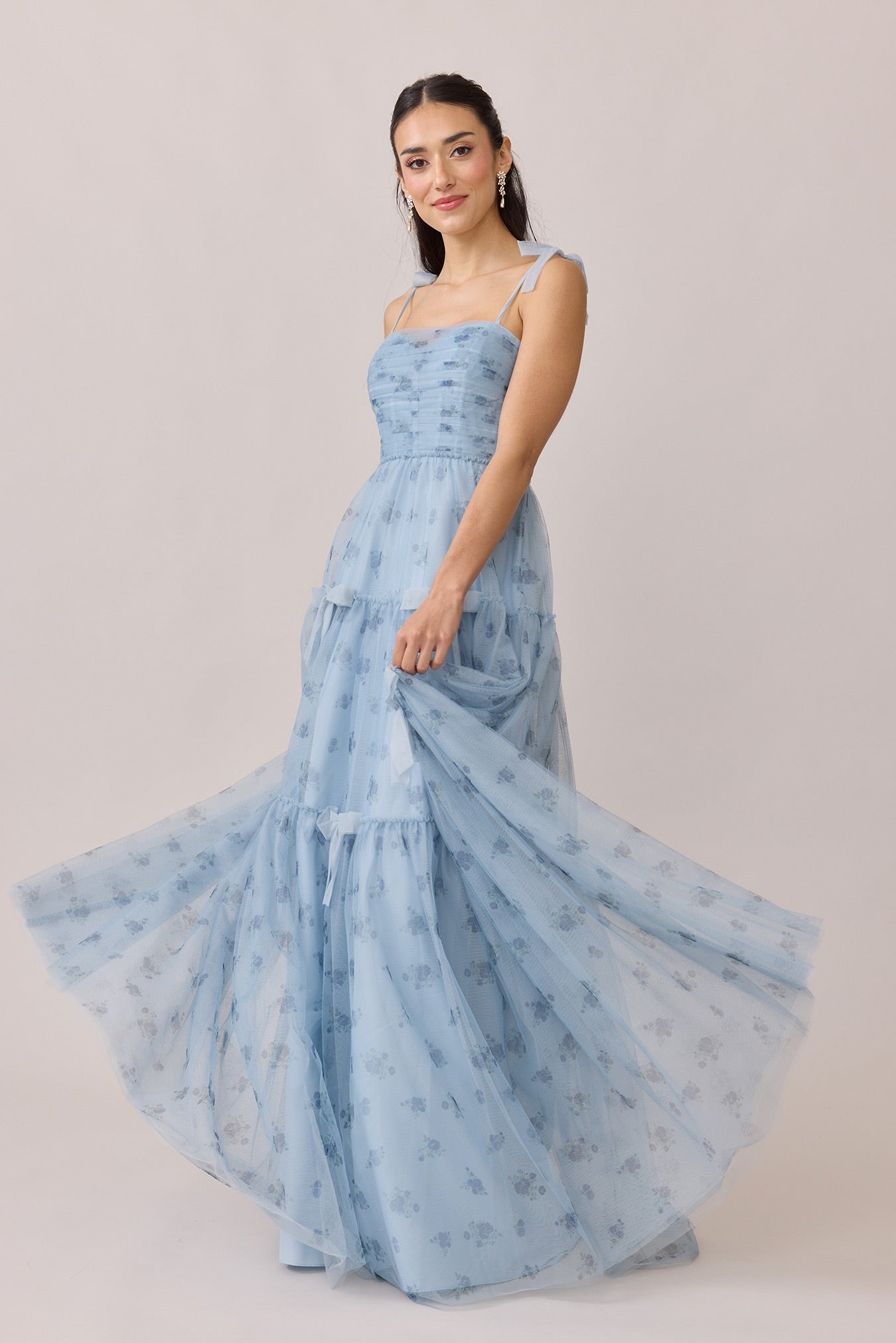 Eloise Tulle Floral Print Dress | Made To Order Eloise Tulle Floral Print Dress | Made To Order