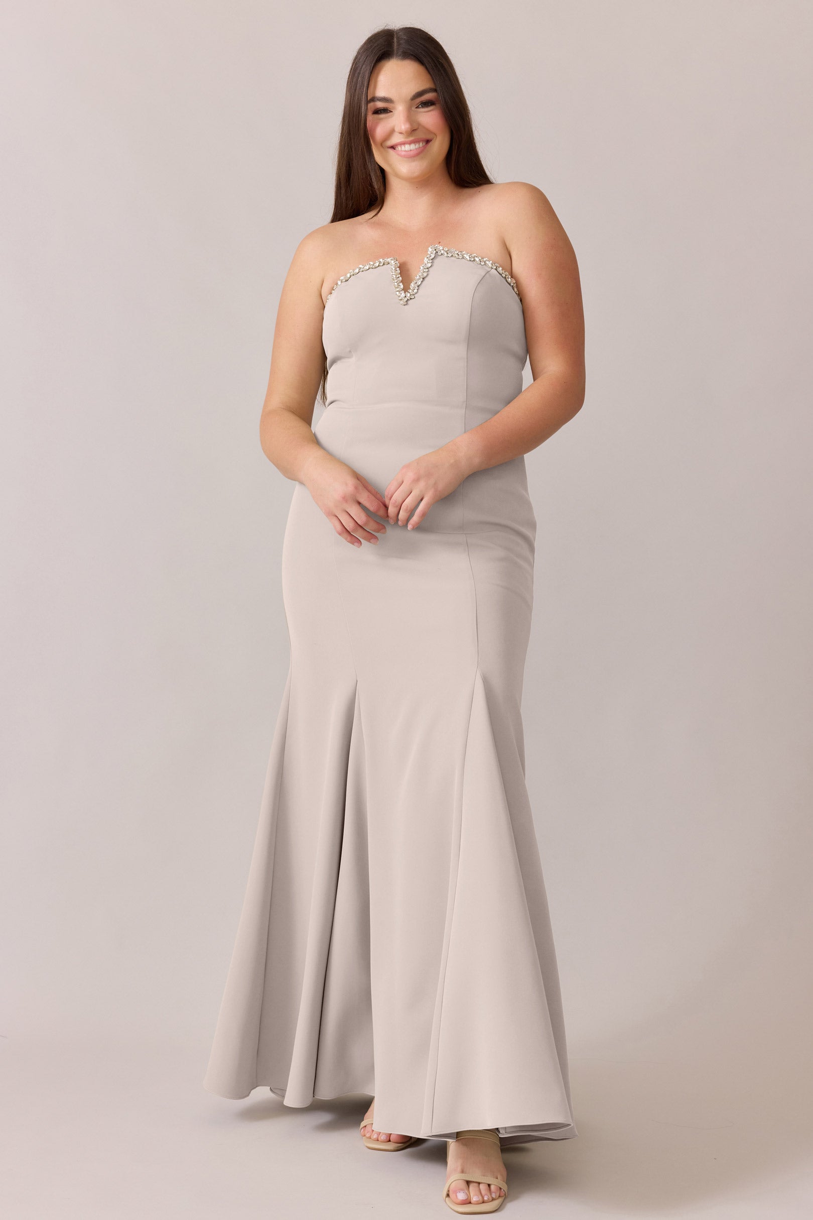 Estelle Luxe Crepe Dress | Made To Order Gold Champagne Estelle Luxe Crepe Dress | Made To Order Gold Champagne