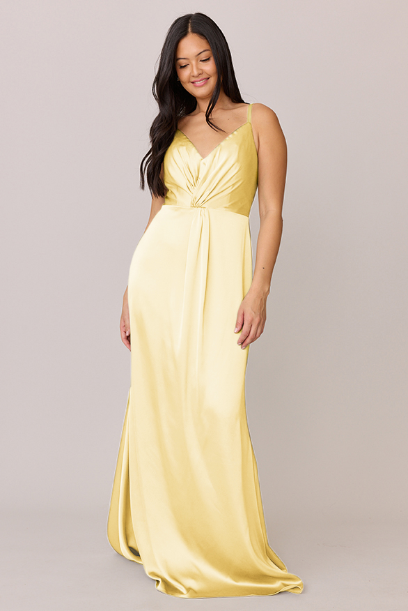 giada pleated satin dress Giada Satin Dress