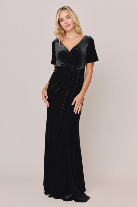 【美品】Giselle Black velvet×Black 36 Giselle Velvet Dress