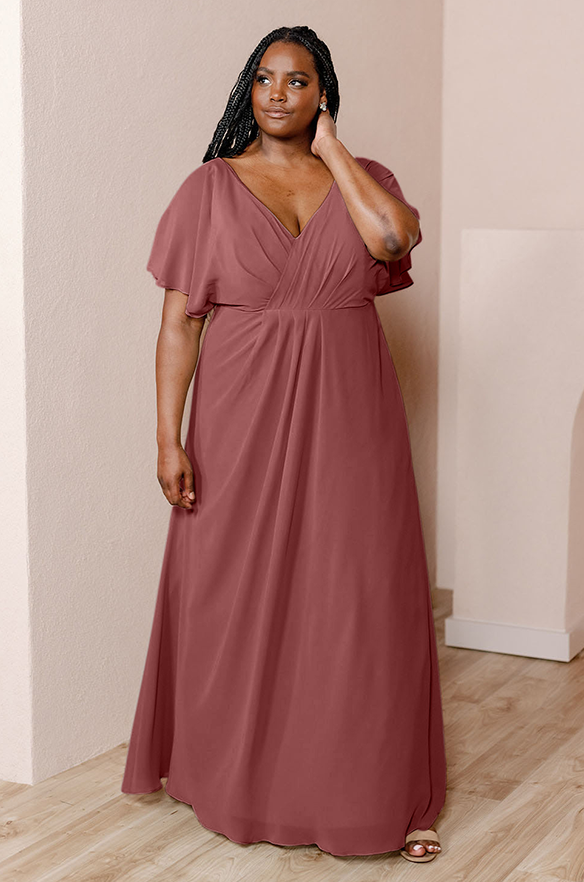 Sample Rosewood Gwen Chiffon Dress Sample Rosewood Gwen Chiffon Dress