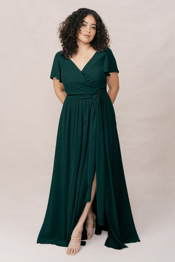 Harper Chiffon Faux Wrap Dress | Made To Order Rosette Harper Chiffon Faux Wrap Dress | Made To Order Rosette