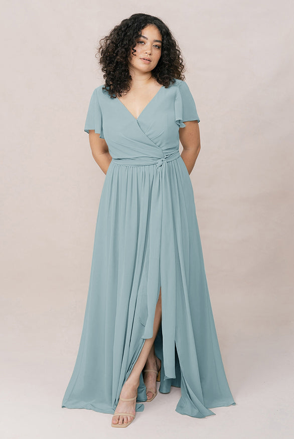 Harper Chiffon Faux Wrap Dress