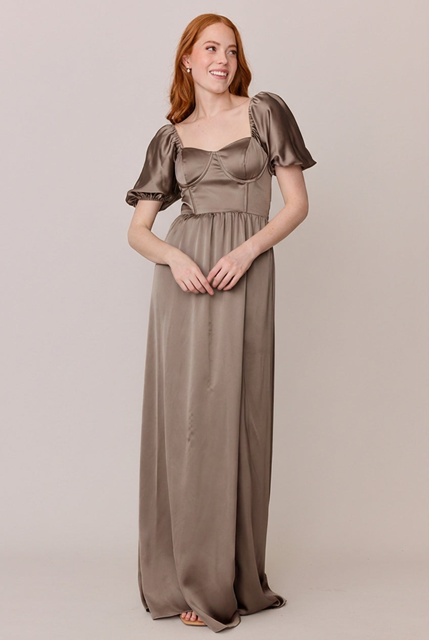 Isabella Satin Dress | Made To Order Truffle Isabella Satin Dress | Made To Order Truffle