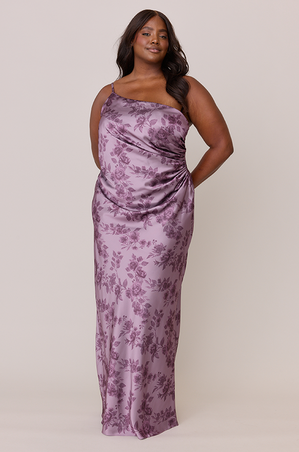 ワンピース Spring Bouquet Satin Dress Isabella Satin Floral Print Dress