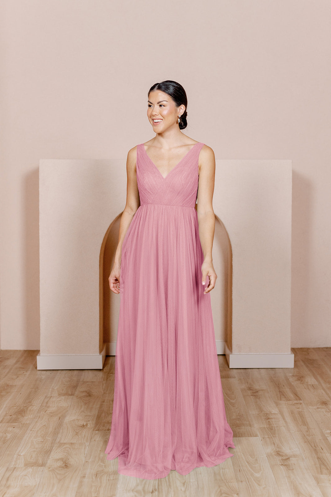 Oyemwen Blush Rose Pink Tulle Robe 2XL