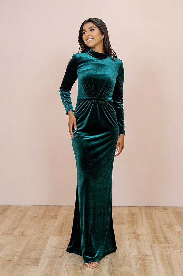 Top Gorgeous Attractive Style Winter Women's Velvet Dresses Collection