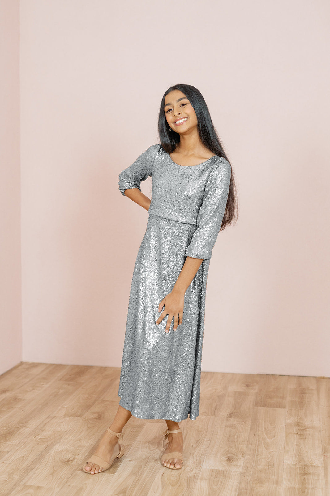 silver sequin dress juniors Juniors Addison Sequin Dress | Made To Order Silver