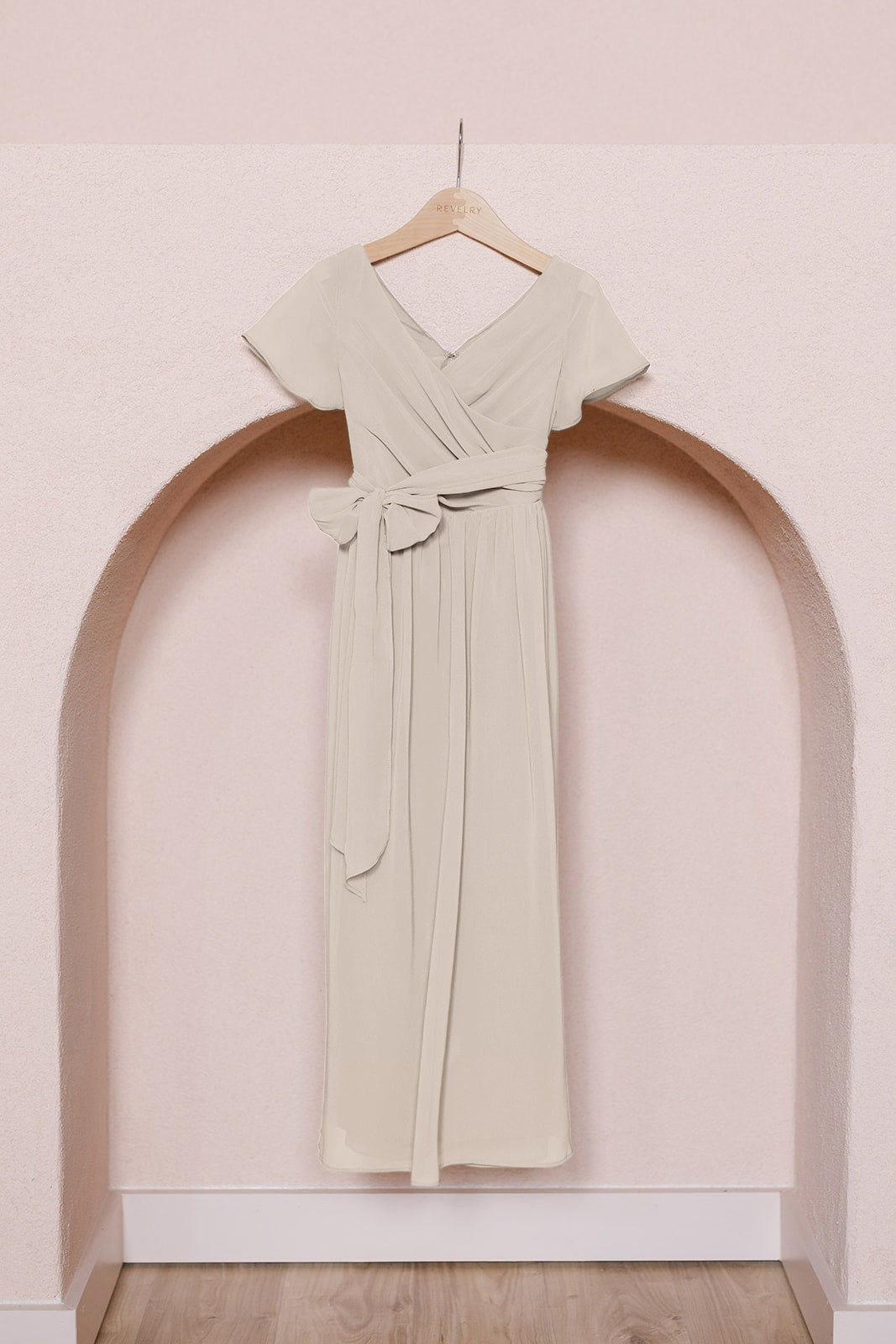Juniors Harper Chiffon Faux Wrap Dress