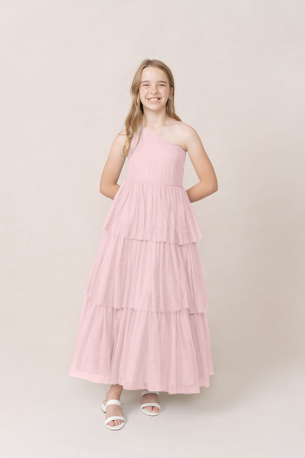 Revelry Pink deals Tulle Junior Bridesmaid Dress Girl's 16