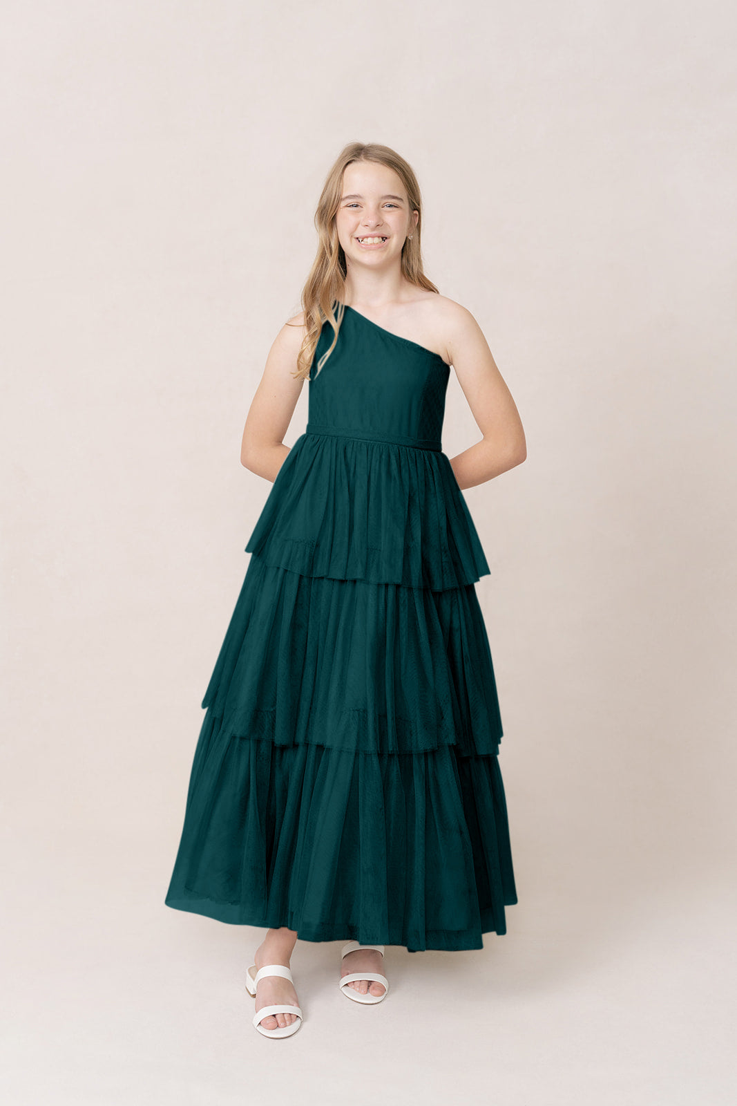 Juniors Navea Convertible Tulle Dress | Made To Order Classic Emerald Juniors Navea Convertible Tulle Dress | Made To Order Classic Emerald