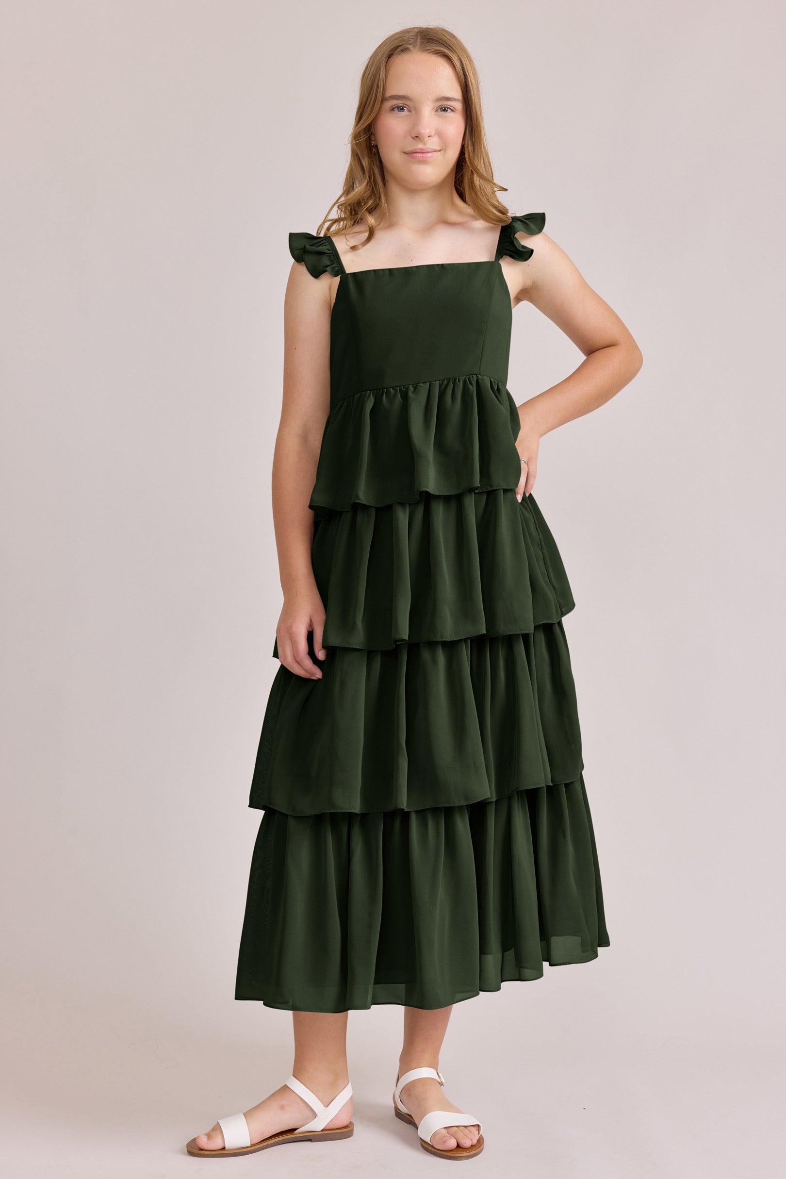green dress for juniors Juniors Poppy Chiffon Dress