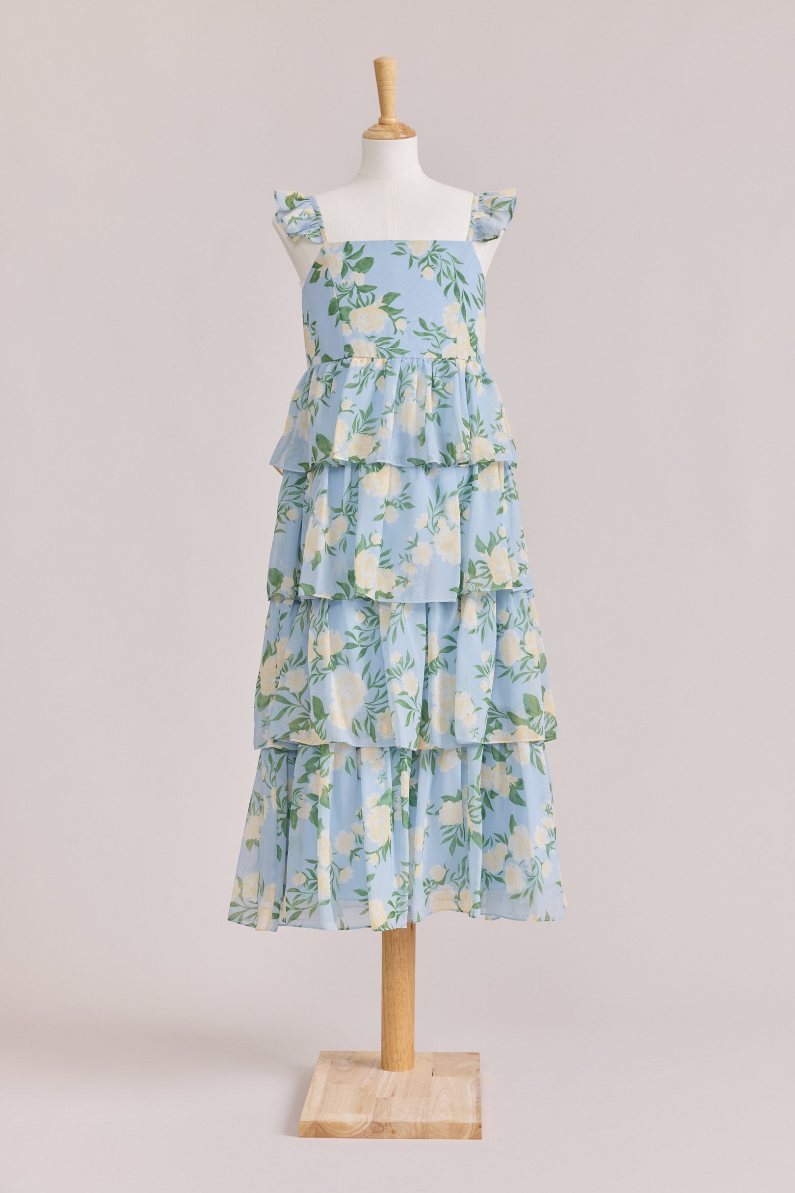 Juniors Poppy Chiffon Floral Print Dress