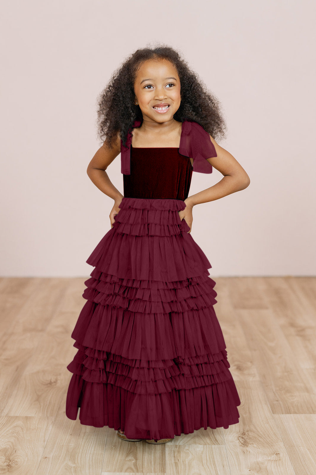 Juniors Tallulah Velvet + Tulle Dress