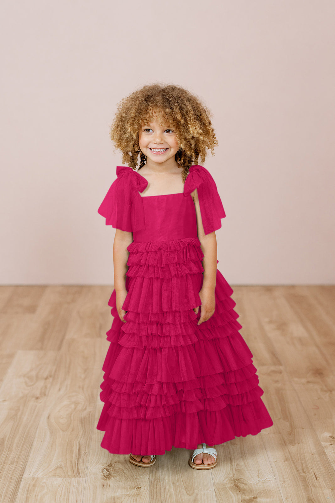hot pink dress juniors Tallulah Tulle pcat-517 The Eden in Whimsical Model Spencer Size:17.5 / 34