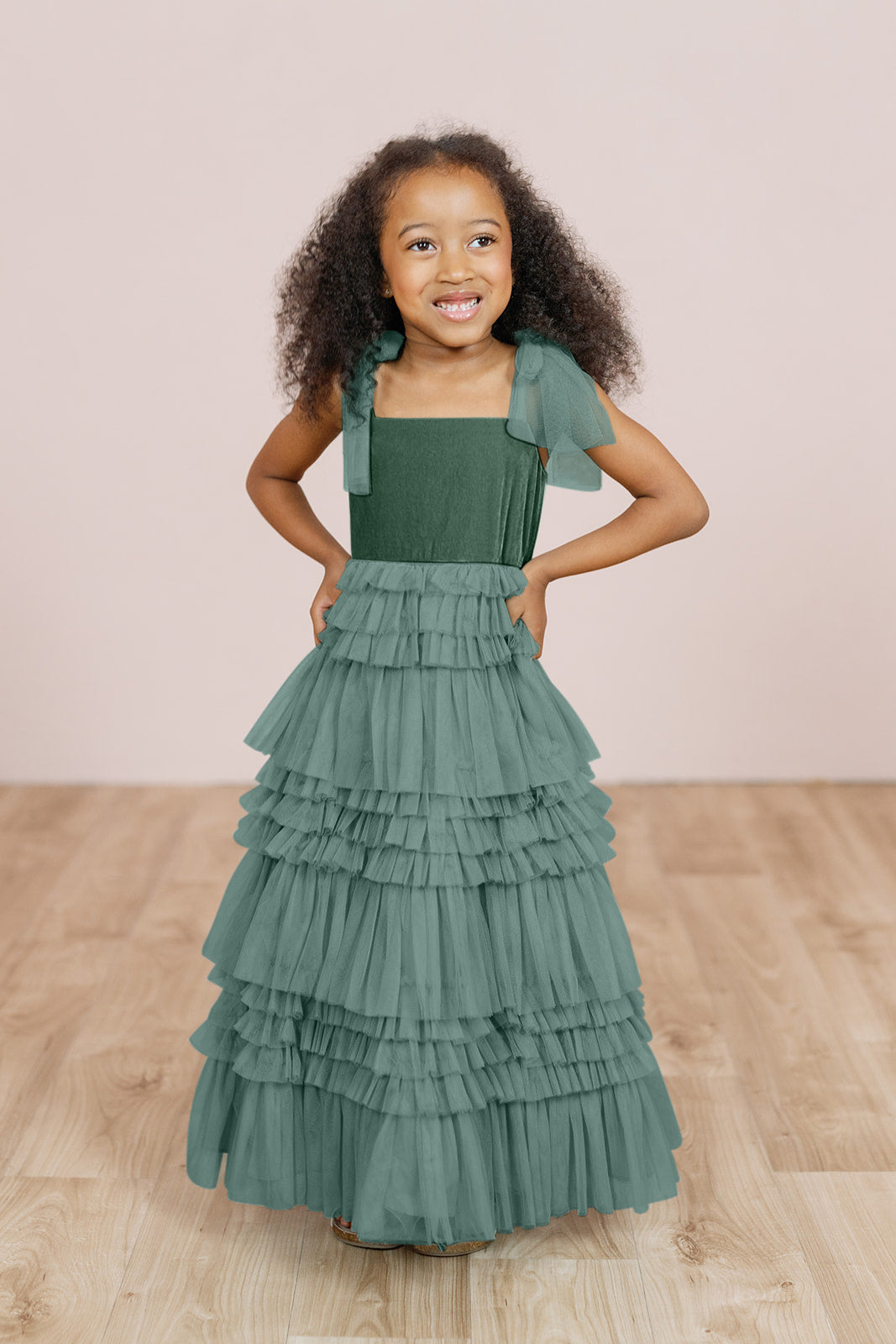 Juniors Tallulah Velvet + Tulle Dress