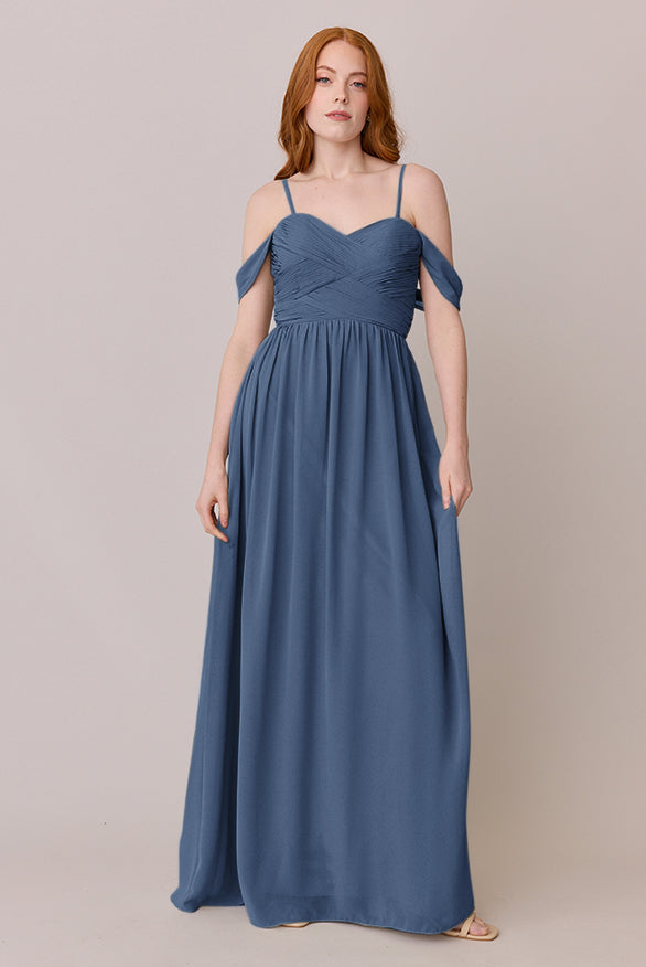 blue kennedy bridesmaid dresses Chiffon Convertible Dress Buttery soft double layer Size:6 Long (ADD +$25) klaviyo:Women xfsWaSs Womens Dresses Backless