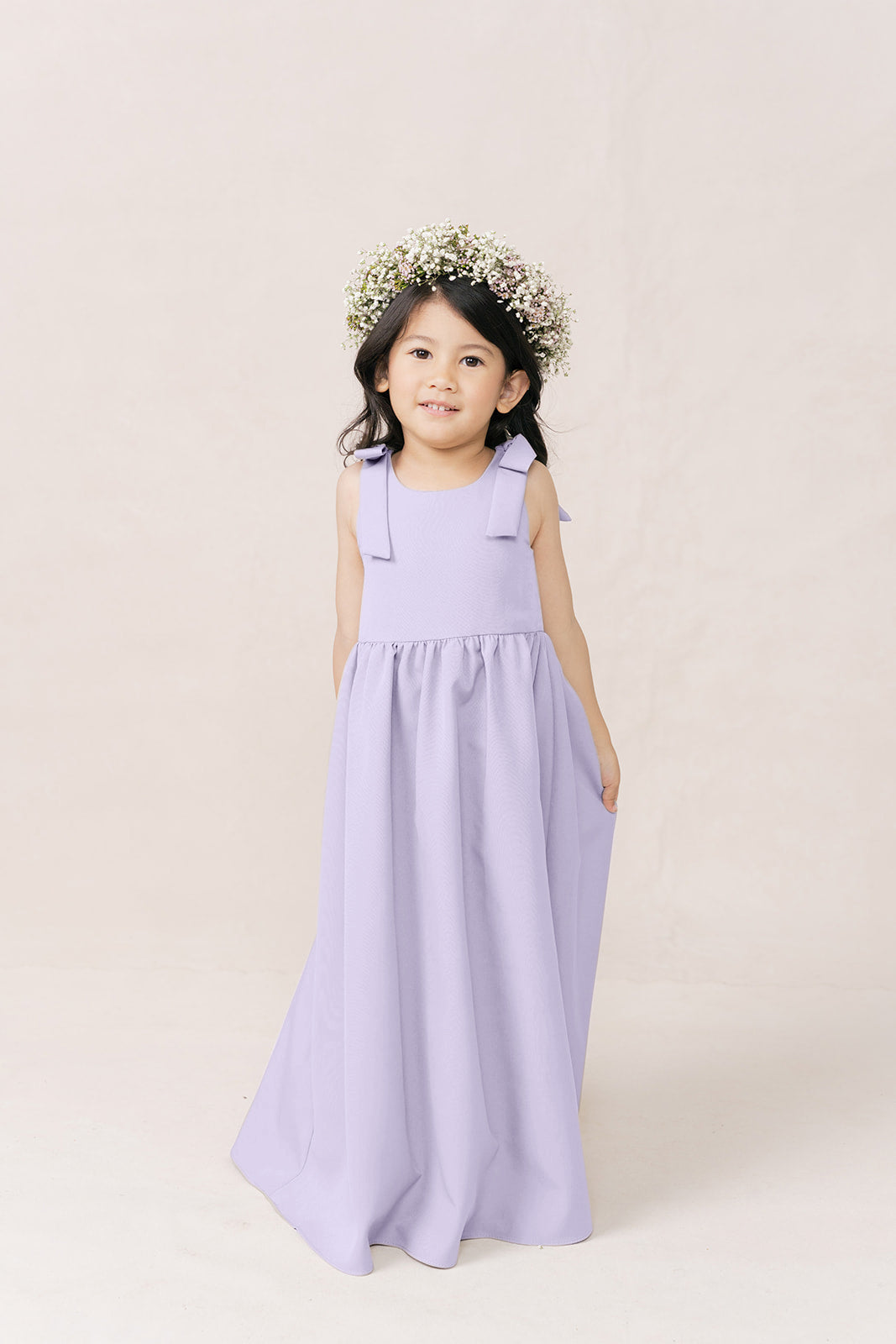 blue dress for baby girl Lilac Junior Bridesmaid Dress,Long Junior Bridesmaid Dress,JB00042, J6 / Silver main image 0