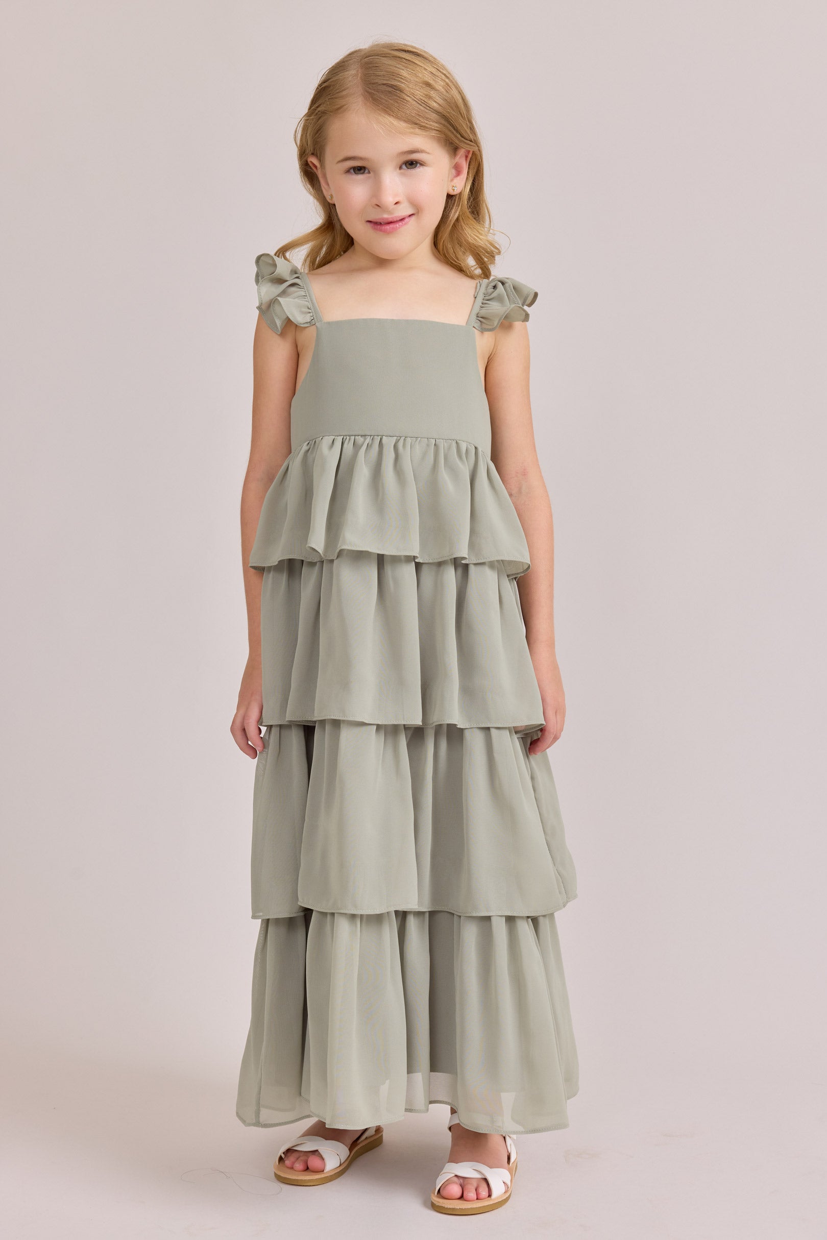 green poppy dress Kids Poppy Chiffon Dress
