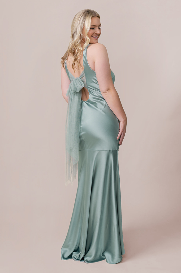 Lana Satin + Tulle Dress | Made To Order Rose Petal Satin / Rose Petal Tulle Lana Satin + Tulle Dress | Made To Order Rose Petal Satin / Rose Petal Tulle