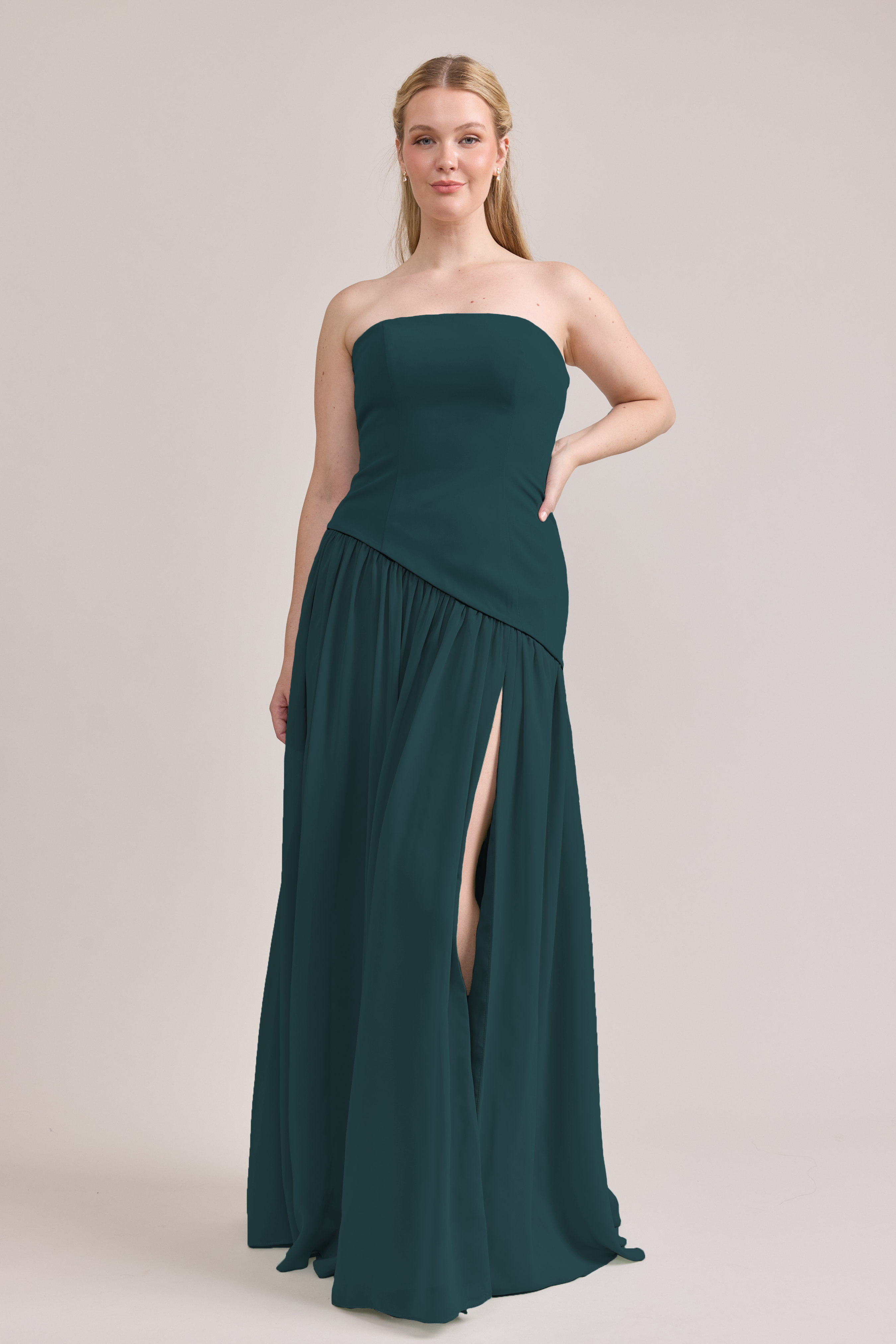Lennox Crepe + Chiffon Dress