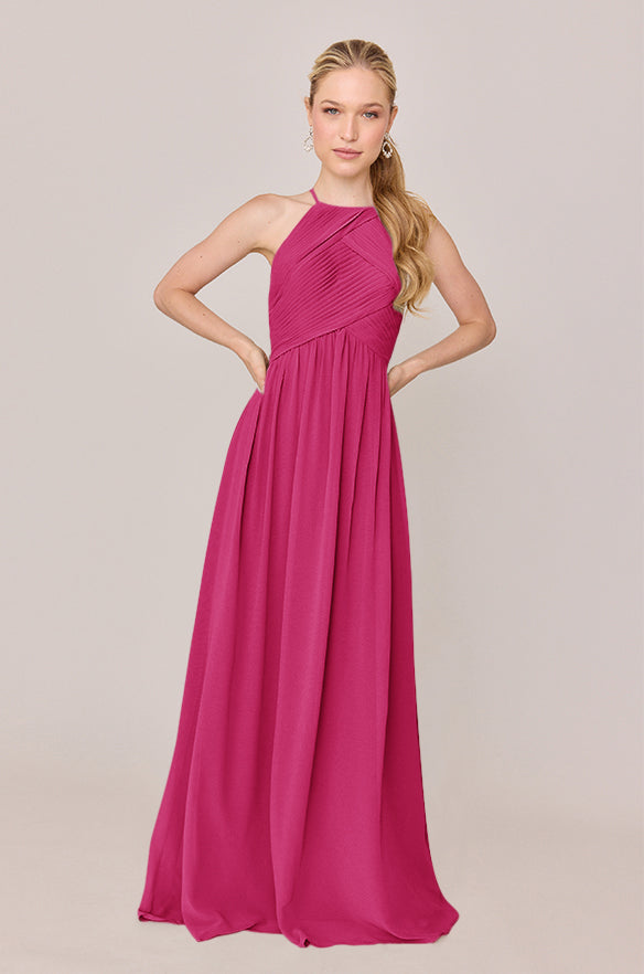 Mackenzie Chiffon Dress | Made To Order Romantic Blue Mackenzie Chiffon Dress | Made To Order Romantic Blue
