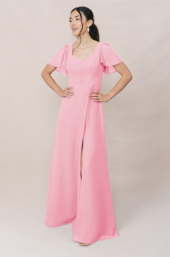 sachin and babi light blue dress Chiffon dress with ruffle detail - Women main image 1