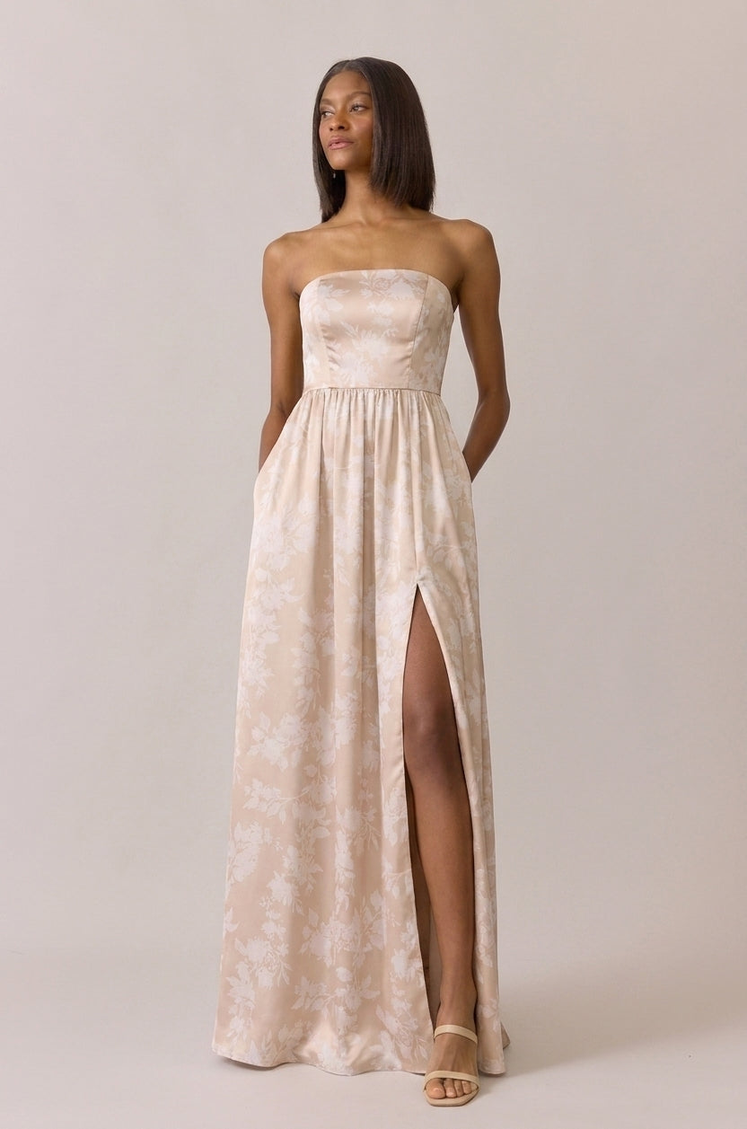 maren satin charmeuse dress Maren Satin Charmeuse Dress