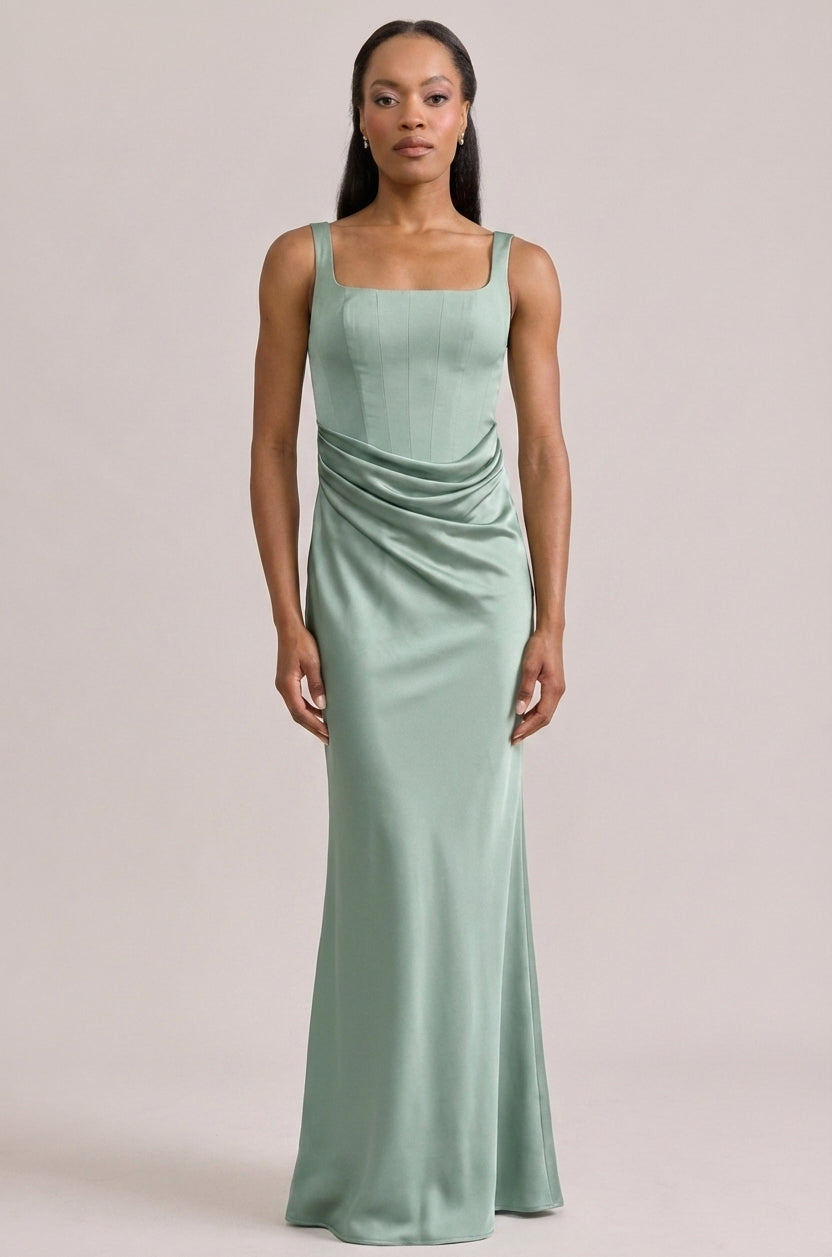 Marlowe Satin + Crepe Dress