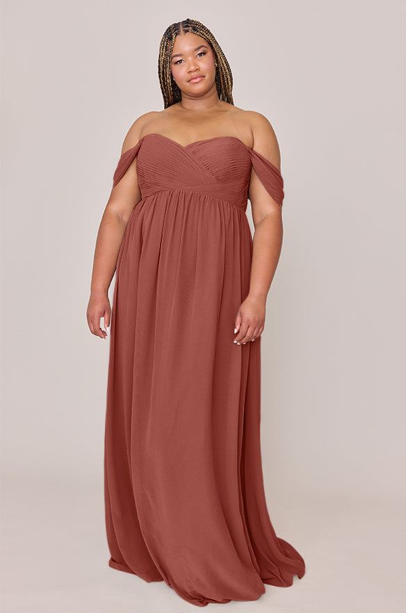 Maternity Kennedy Chiffon Convertible Dress | Made to Order Cinnamon Rose