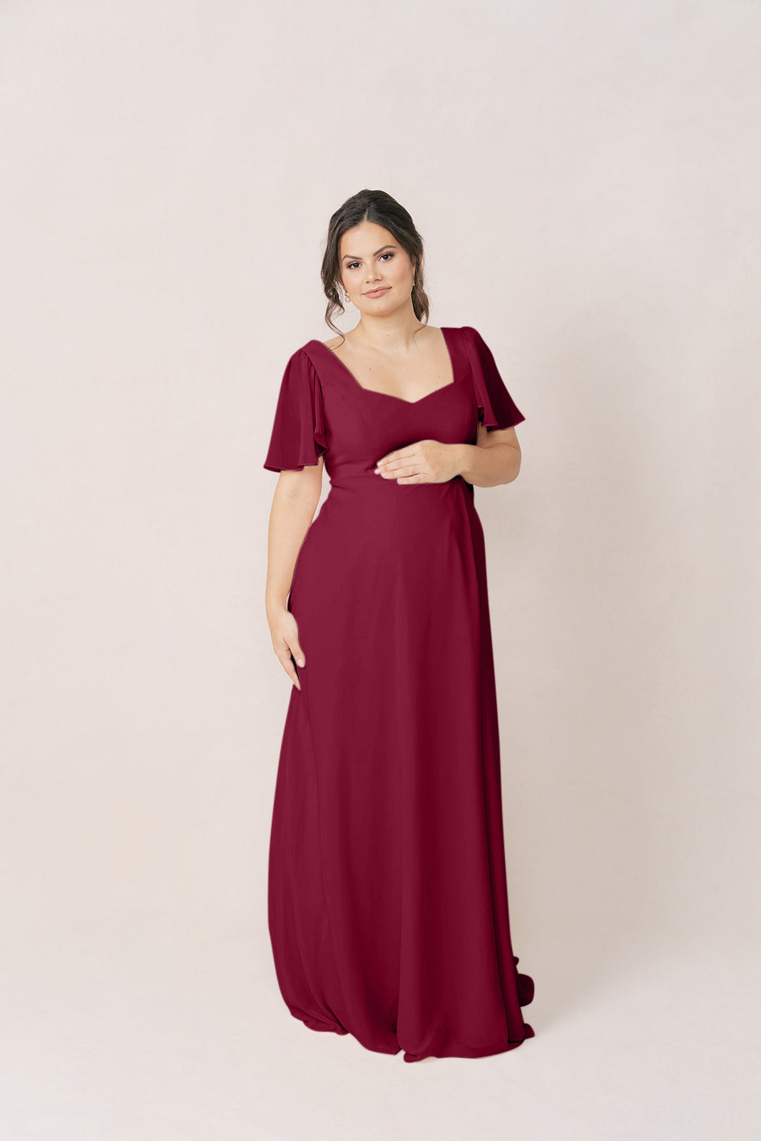 maternity red dress Madeline Convertible Chiffon This chic dress features Women's Size:Euro 41.5 = US 10 Sand Diamond Seashell Serenade BHM1379CD