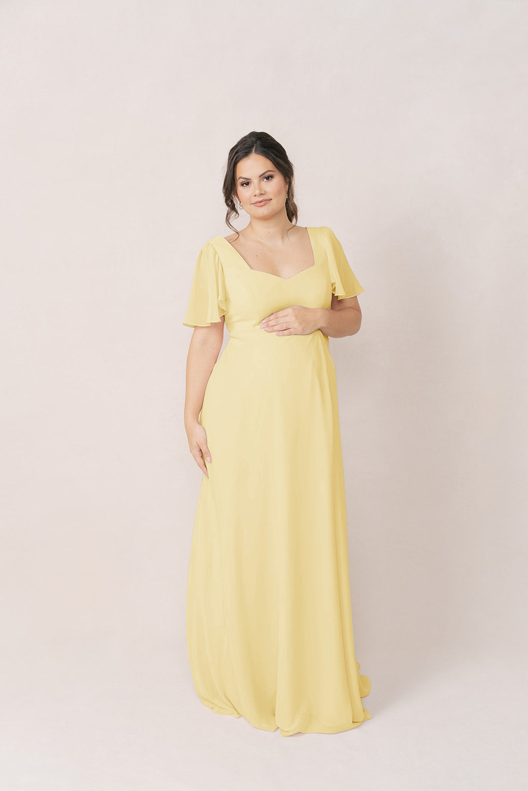white christmas dresses Fox Sexy V Neck Long Sleeve Yellow Mermaid Maternity Dress, Yellow / M