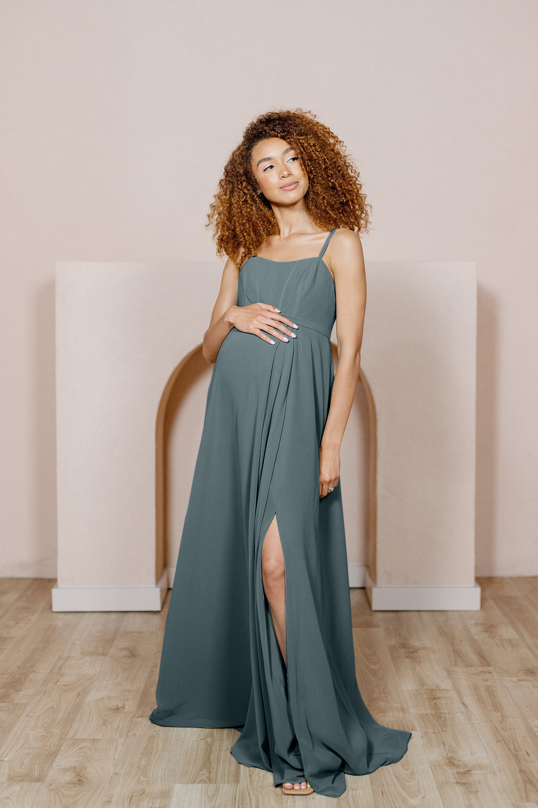 cheap maternity bridesmaid dresses Champagne Wedding Dress Long Sleeves Ball Gown Ivory Lace Emboridery main image 0